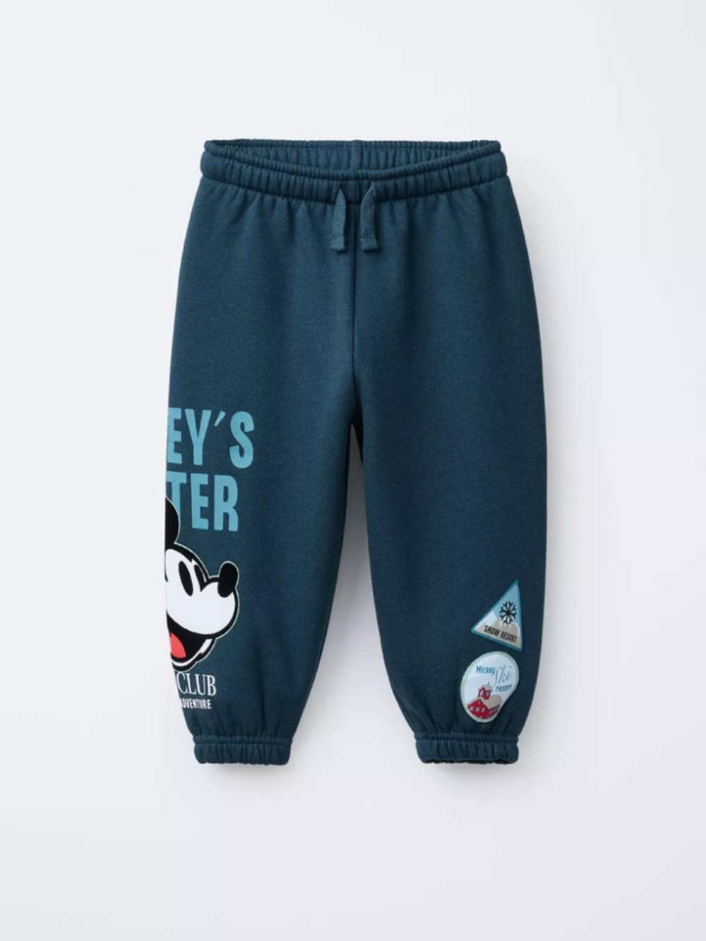ZARA MICKEY MOUSE DISNEY FLOCK JOGGER PANTS